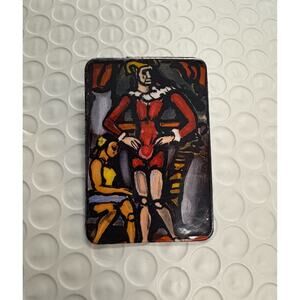 Artistic Jester Rectangular Pin Badge
